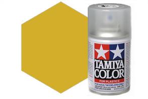 Tamiya TS21 Gold Synthetic Lacquer Spray Paint 100ml TS-21These cans of spray paint are extremely useful for painting large surfaces, the paint is a synthetic lacquer that cures in a short period of time. Each can contains 100ml of paint, which is enough to fully cover 2 or 3, 1/24 scale sized car bodies.