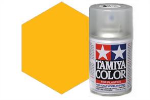 Tamiya TS34 Camel Yellow Synthetic Lacquer Spray Paint 100ml TS-34These cans of spray paint are extremely useful for painting large surfaces, the paint is a synthetic lacquer that cures in a short period of time. Each can contains 100ml of paint, which is enough to fully cover 2 or 3, 1/24 scale sized car bodies.