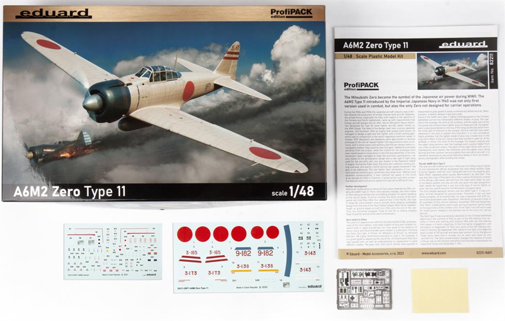 Eduard 82211 A6M2 Type 11 Zero Japanese WW2 Fighter Plastic Kit Profipack 1/48