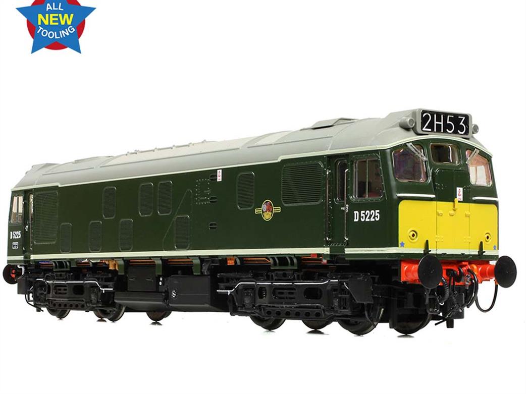 Bachmann OO 32-343 BR D5225 Class 25/1 Diesel Locomotive Green Small Warning Panels