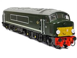 The popular Class 44 ‘Peak’ Diesel Locomotive returns to the Bachmann Branchline range with this OO scale model depicting No. D2 ‘Helvellyn’. Known as the ‘Peaks’ because they were named after mountains in England and Wales, No. D2 was named after the mountain found to the north of Ambleside in the Lake District.The Bachmann Branchline model combines a finely-proportioned bodyshell with extensive detailing throughout, including separately fitted cab handrails, windscreen wipers, lamp brackets and sandpipes. With a powerful 5-pole motor fitted with twin flywheels which drives both bogies, these models have plenty of pulling power to haul even the longest trains. With a 21 Pin DCC decoder interface, it’s easy to add a decoder or sound decoder and speaker for use on DCC.
