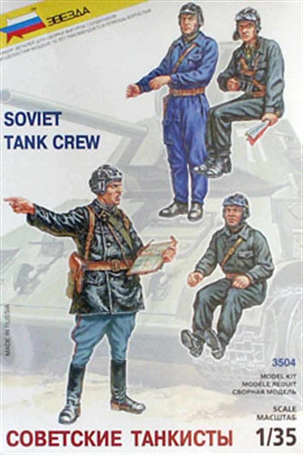 Zvezda 1/35 3504 Soviet Tank Crew Figure set