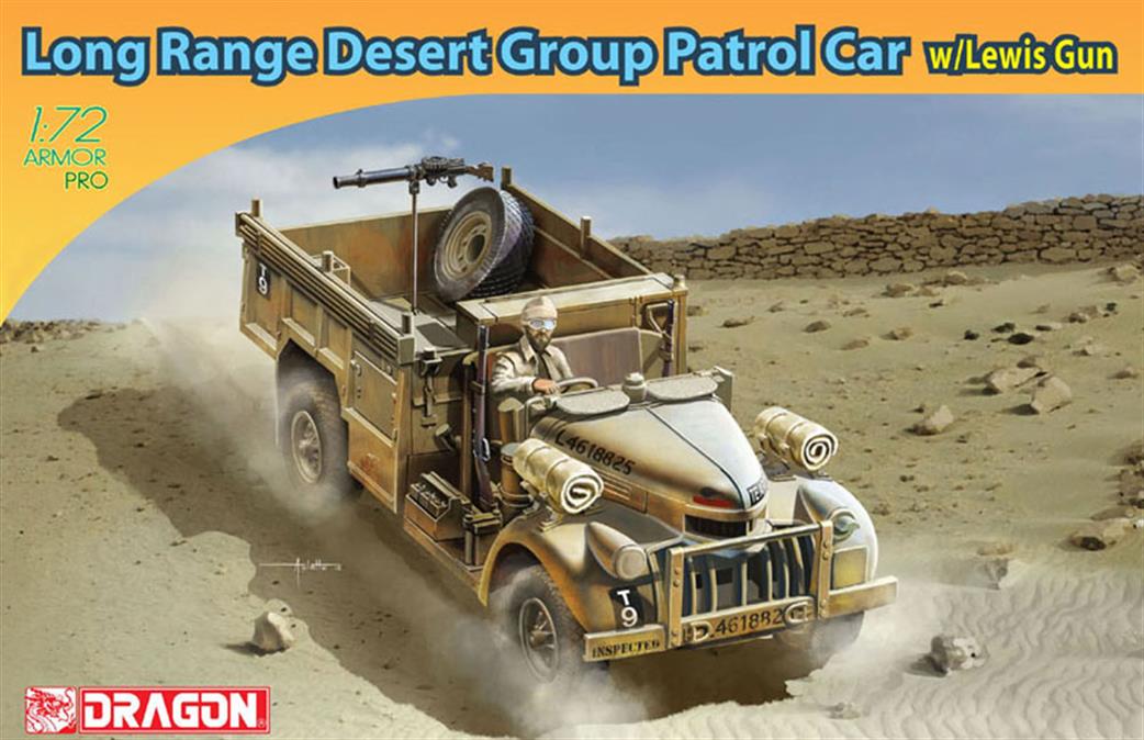 Dragon Models 1/72 7439 Long Range Desert Group Patrol car with Lewis Gun Kit