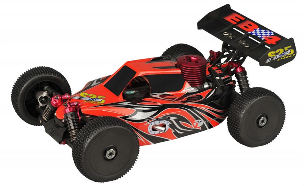 Thunder Tiger 6243-F114 EB4 S2.5 Red Super Combo RTR Nitro Off Road Buggy 1/8