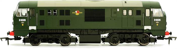 A detailed model of North British 'Baby Warship' type 2 or class 22 diesel hydraulic locomotive D6330 finished in BR plain green.This Dapol model represents the early body style with headcode discs and will be powered by a flywheel drive mechanism with Dapols' smooth running 'super-creep' motor and 40:1 drive ratio, which provides excellent slow-speed performance. The chassis incorporates directional lighting, a 21-pin DCC decoder socket and space for a sound system speaker has been designed into the fuel tank.Due to the locomotives' amusing ability to shed the lower bodyside valences Dapol have supplied these as separate sections, along with detailing of the chassis sides, to allow missing panel details to be matched.