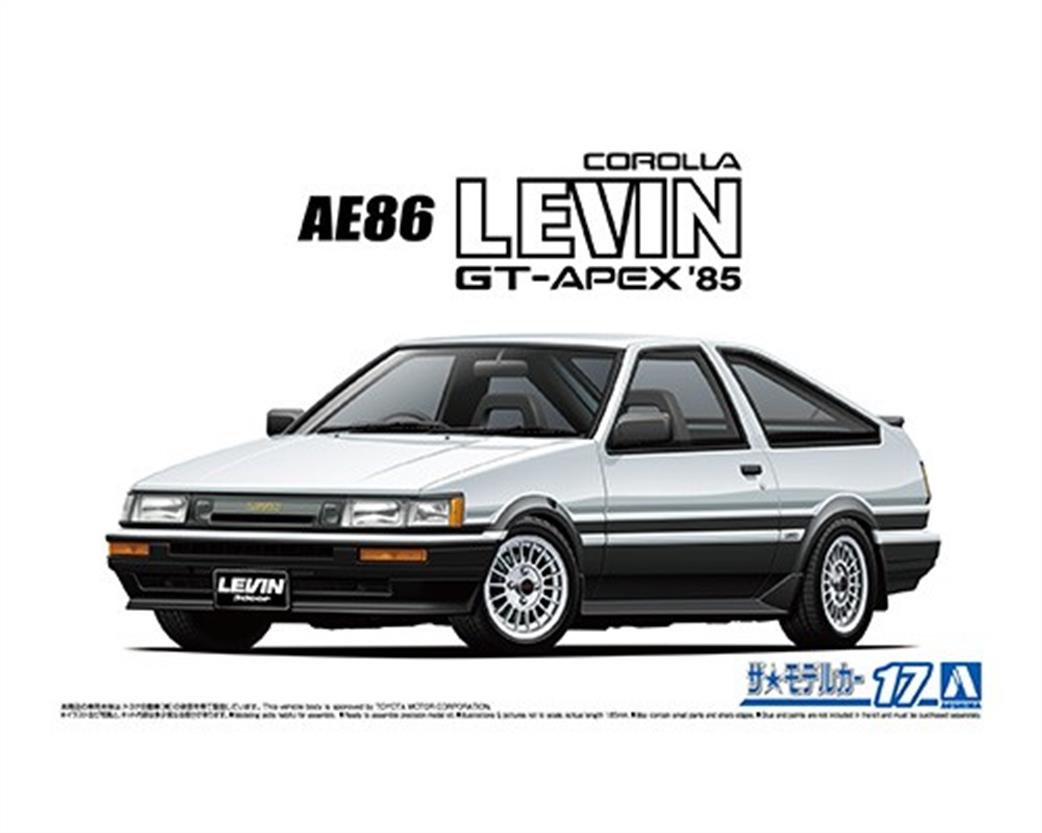 Aoshima 1/24 06192 Toyota Corolla Levin AE86 GT-Apex 85 Car Kit
