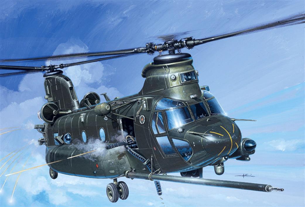 Italeri 1218 Boeing MH-47 E Special Forces Chinook Helicopter Kit 1/72