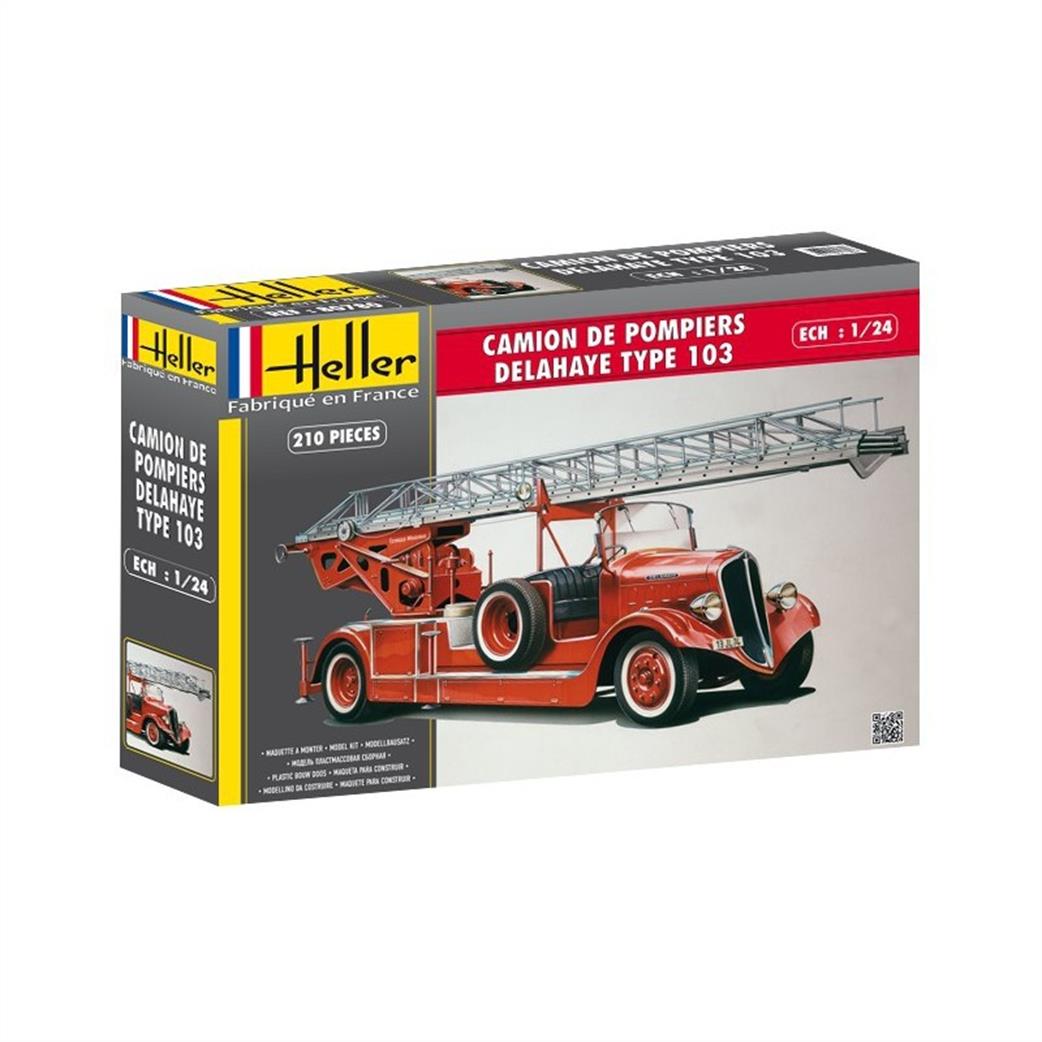 Heller  1/24 80780 Camion Pompiers Bonneville Fire Engine Kit