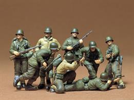 Tamiya 35048 1/35th U.S Infantry West European Theatre Plastic Figure Set8 figure set of US soldiers in a variety of poses including weapons and equipment.