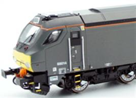 Dapol model of the DRS class 68 multi-purpose locomotives with the full co-operation of the builders, Vossloh, operator DRS and Chiltern Trains. The class 68s have been desgined with both passenger and freight service in mind. We can expect to see these engines deployed on many locomotive-hauled trains in the future, adding to the Chiltern and Caledonian Sleeper trains already being worked by the 68s.Model finished in Chiltern Trains livery.