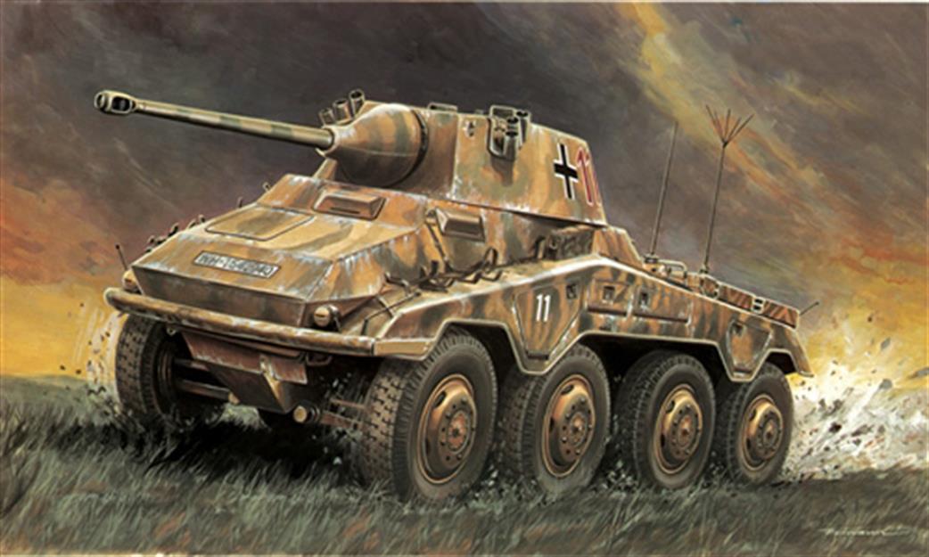 Italeri 1/35 0202 German Puma 8 Wheeled Armoured Car WW2