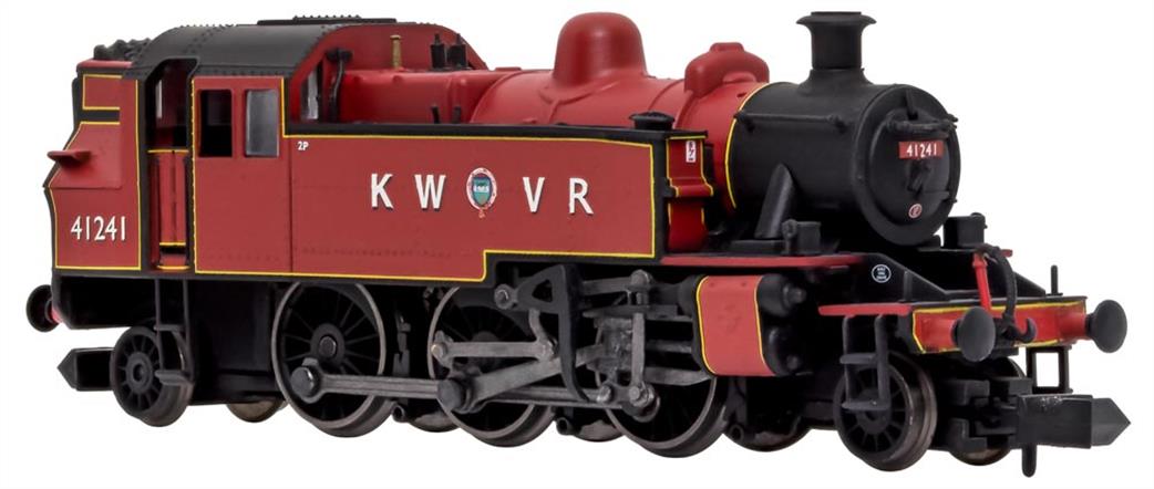 Dapol N 2S-015-011 KWVR 41241 LMS/BR Ivatt 2MT 2-6-2T Preservation Lined Maroon Livery