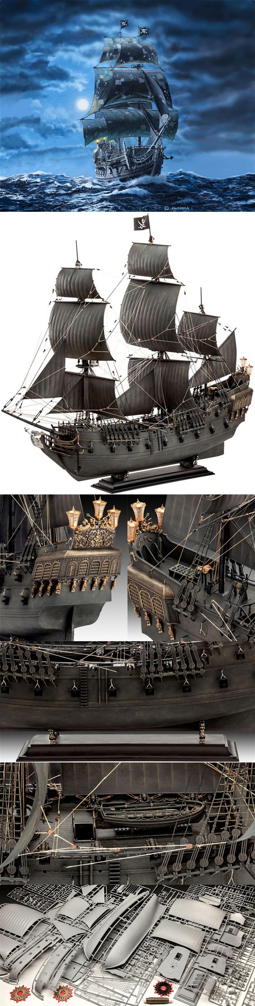 Revell 1/72 05699 Disneys Pirates of the Caribbean Black Pearl Premium Edition Kit