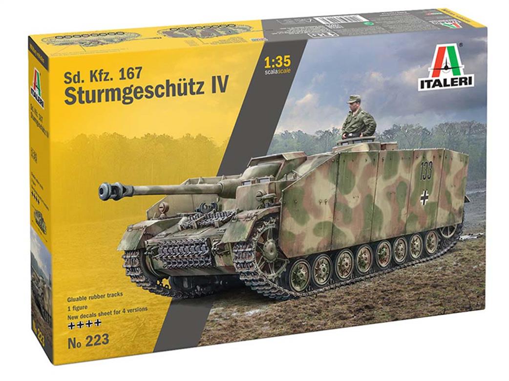 Italeri 1/35 223 German Sturmgeschutz IV Self Propelled Gun WW2