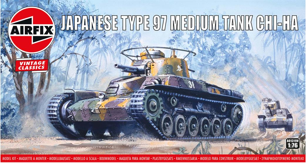 Airfix 1/76 A01319V Type 97 Chi Ha Japanese Tank Vintage Classic Kit