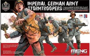 Pack of Four plastic figures of World War 1 Imperial German Army Storm Troopers