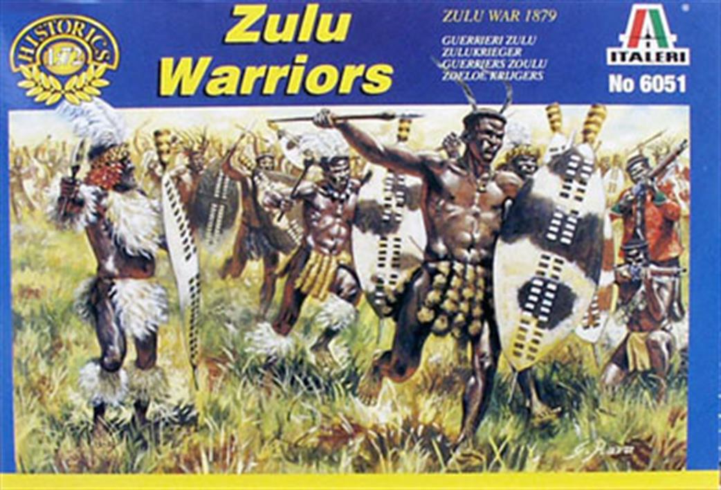 Italeri 1/72 6051 Zulu Wars Zulu Warriors Plastic Figures