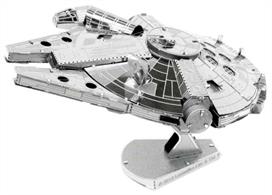 Metal Earth Millennium Falcon Star Wars 3D Laser Cut Kit MMS251Metal Earth Star Wars Millennium Falcon 3D laser cut model kt.Easy to assemble metal model kit, laser cut from thin steel sheet using tab and slot assembly.