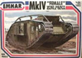 Emhar EM4002 1/35 Scale MKIV Female Battle Tank WW1Over 60 parts are included in the kit together with decals for 4 variants. Comprehensive instructions are included.Glue and paints are required 
