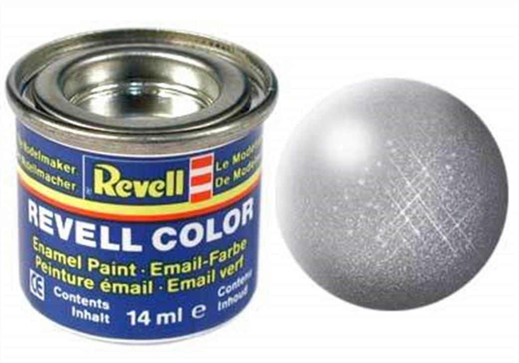 Revell  REV91 91 Metallic Steel 14ml Enamel Paint Tinlet