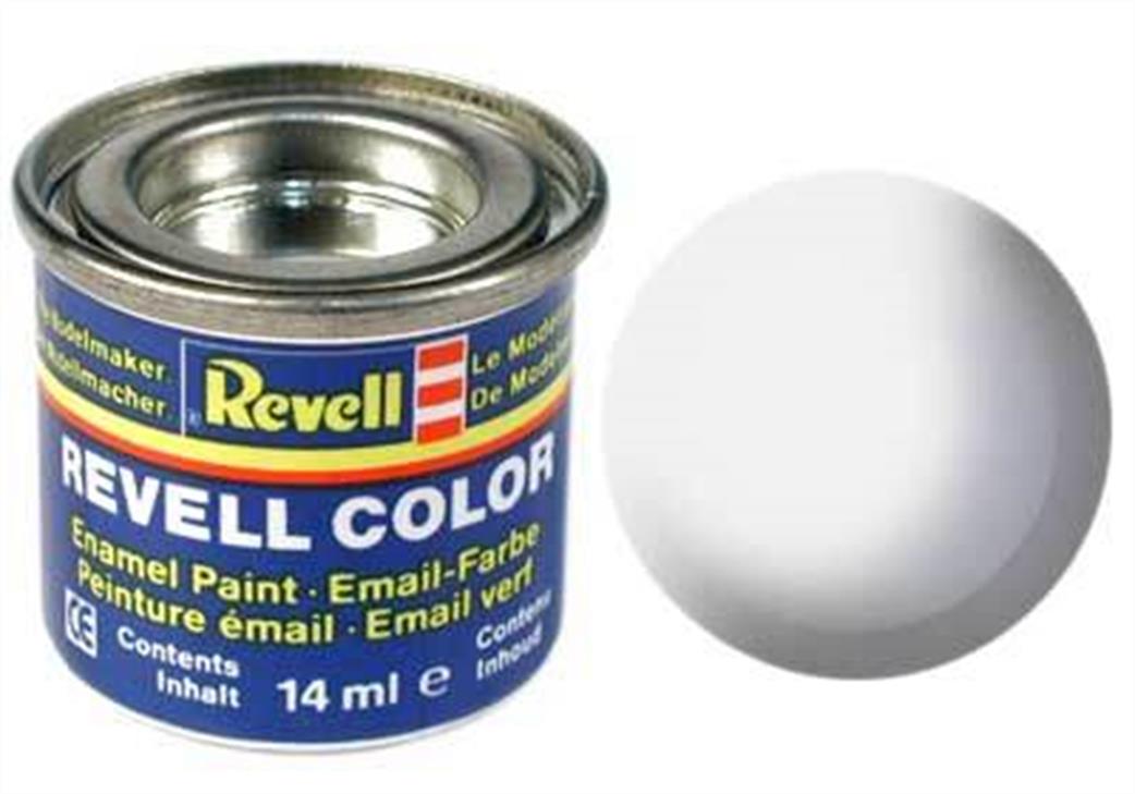 Revell  REV301 301 Satin White 14ml Enamel Paint Tinlet