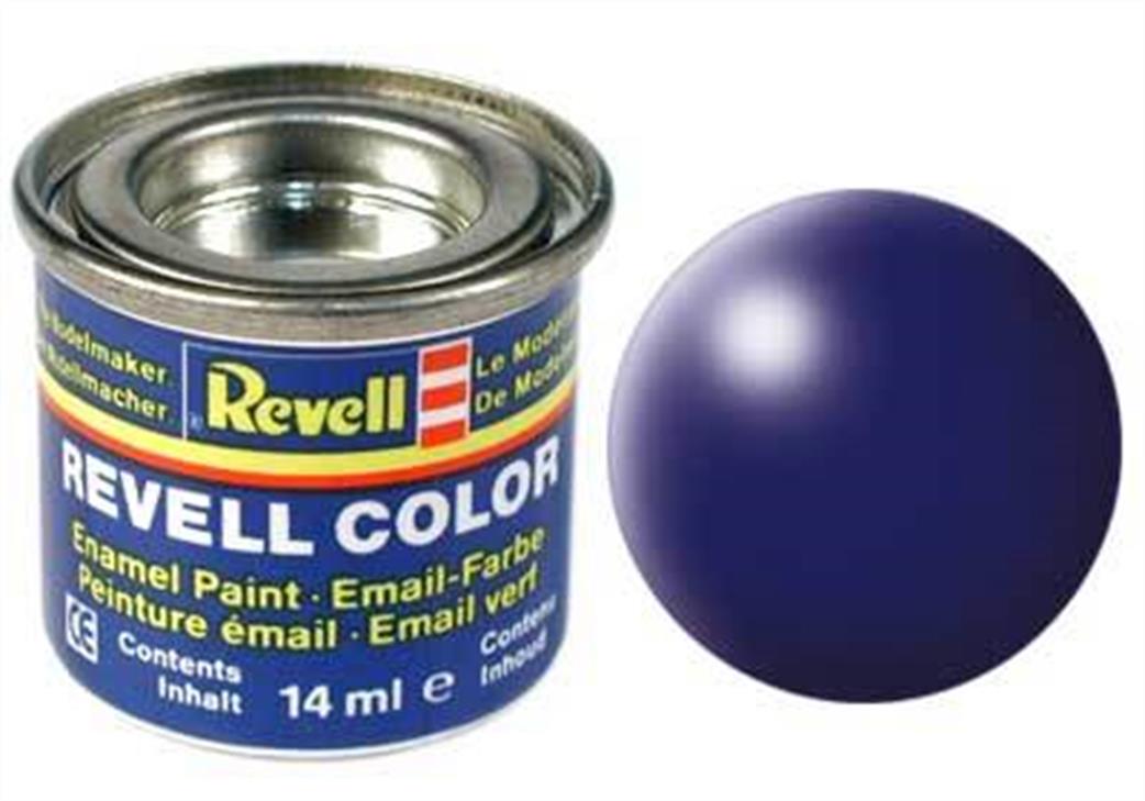 Revell  REV350 350 Satin Dark Blue 14ml Enamel Paint Tinlet