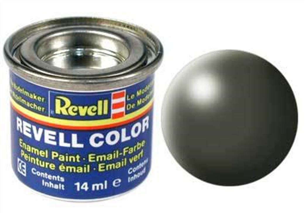 Revell  REV361 361 Satin Olive Green 14ml Enamel Paint Tinlet