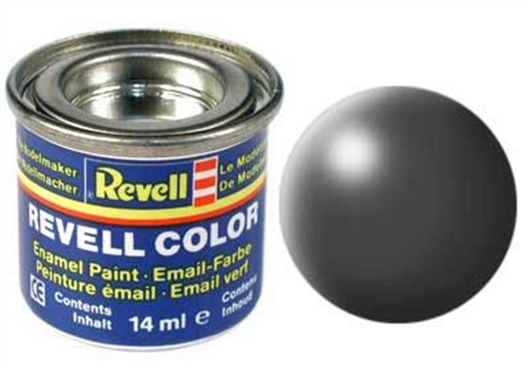 Revell  REV378 378 Satin Dark Grey 14ml Enamel Paint Tinlet
