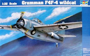 In 1942 during the critical stages of the Pacific War, the F4F-4 was an improved version of the Wildcat with folding wings and six wing mounted .50 calibre machine guns plus a more powerful engine broke the dominance of the Japanese Zeros.Requires polystyrene cement and paint to complete the model