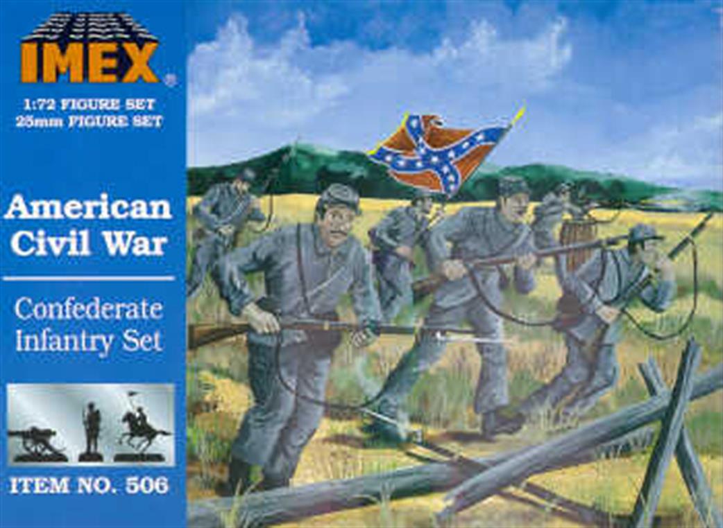 Imex Plastics 1/72 506 ACW Confederate Infantry Set