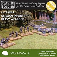 60 hard plastic 15mm miniatures and 12 models depicting WW2 Late War German infantry heavy weapons as follows: 