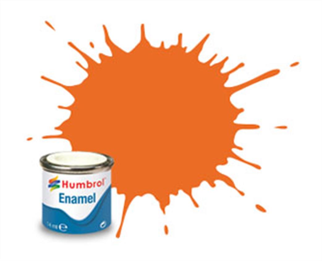 Humbrol  E14/18 18 Gloss Orange Enamel Paint 14ml