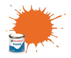 Humbrol 18 Gloss Orange Enamel Paint 14ml E14/18Revell equivalent no. 30