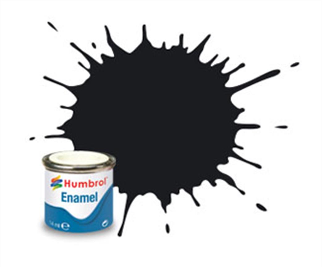 Humbrol  E14/21 21 Gloss Black Enamel Paint 14ml