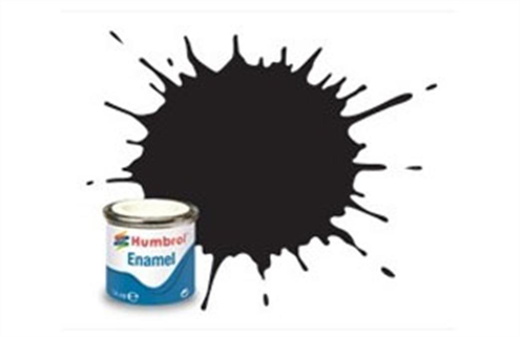 Humbrol E14/33 33 Matt Black Enamel Paint 14ml