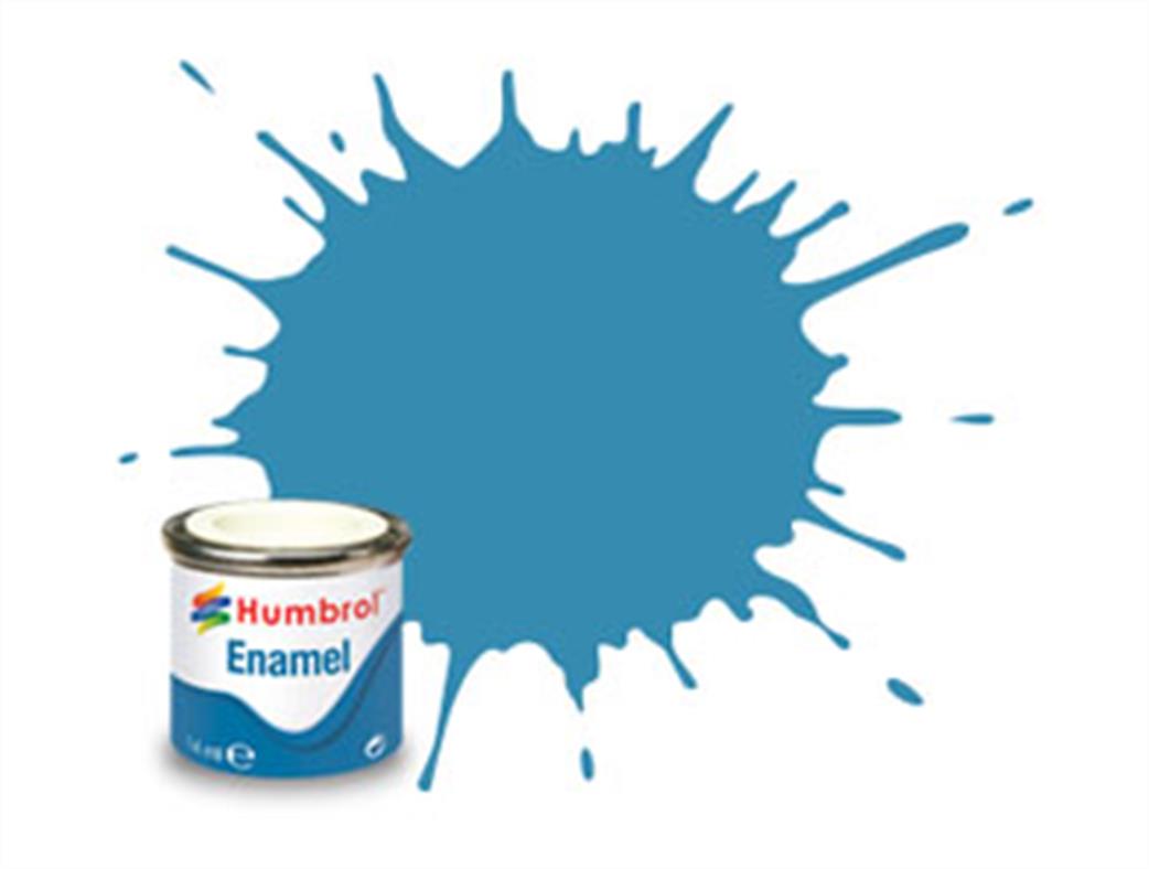 Humbrol  E14/48 48 Gloss Mediterranean Blue Enamel Paint 14ml