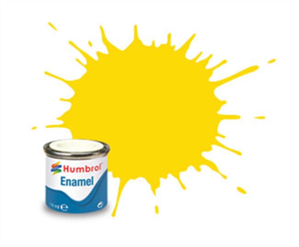Humbrol  E14/69 69 Gloss Yellow Enamel Paint 14ml