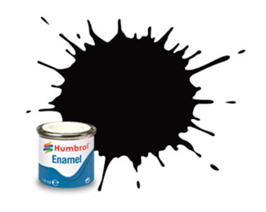 Humbrol  E14/85 85 Satin Coal Black Enamel Paint 14ml