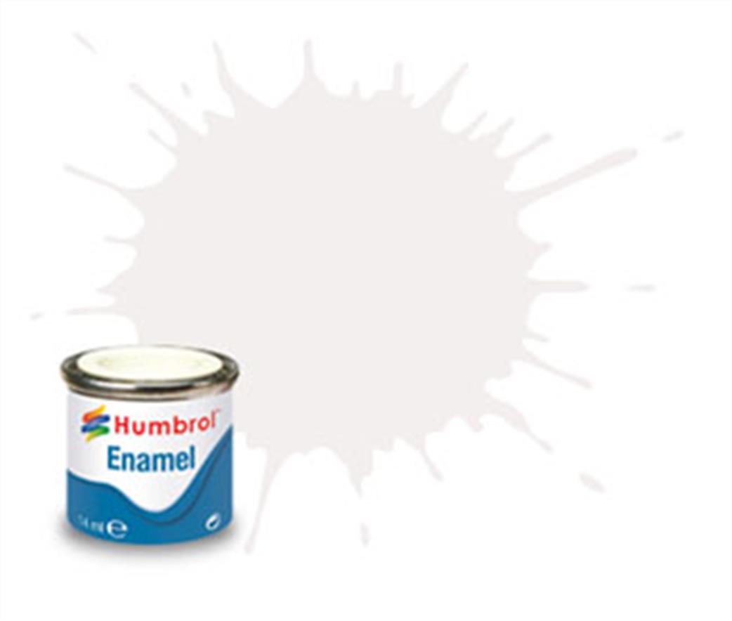 Humbrol  E14/130 130 Satin White Enamel Paint 14ml
