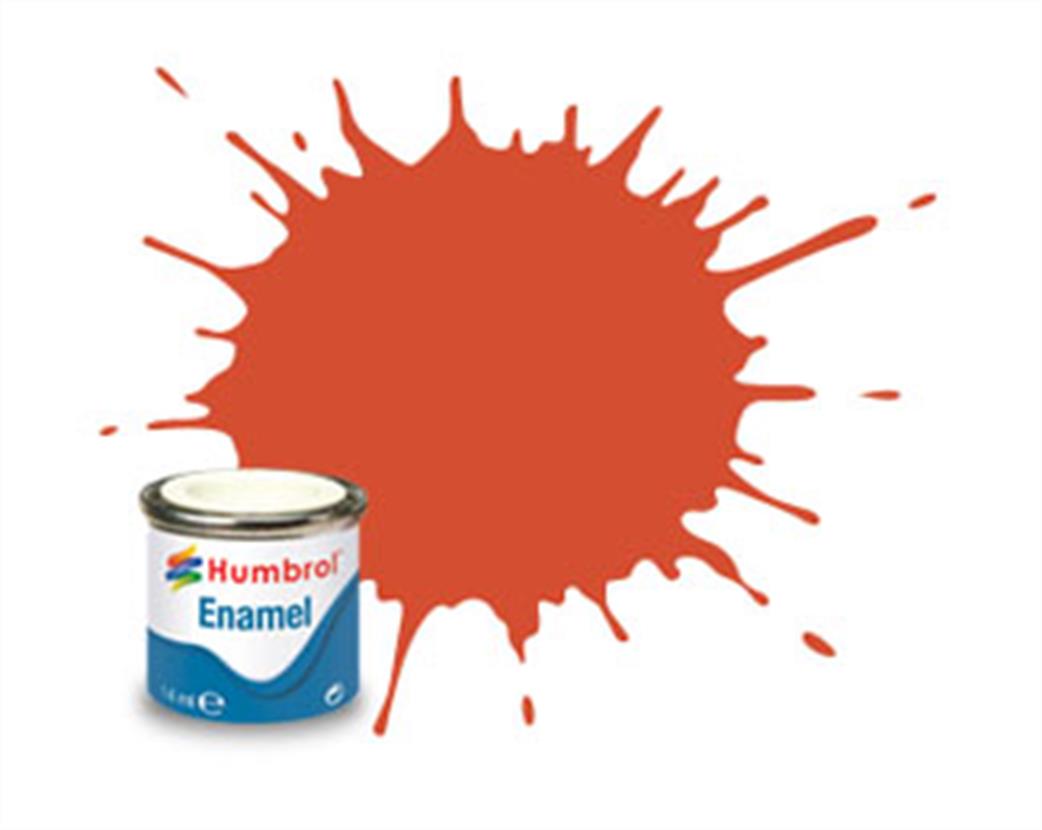 Humbrol  E14/132 132 Satin Red Enamel Paint 14ml