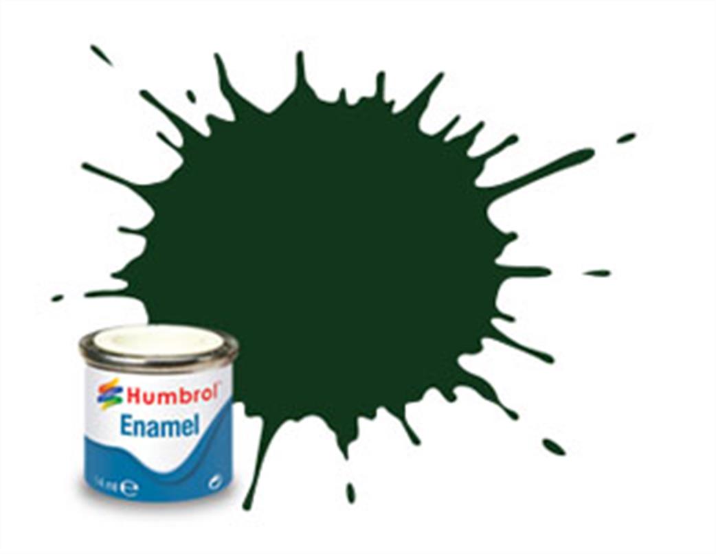 Humbrol  E14/195 195  Satin Dark Green Enamel Paint 14ml