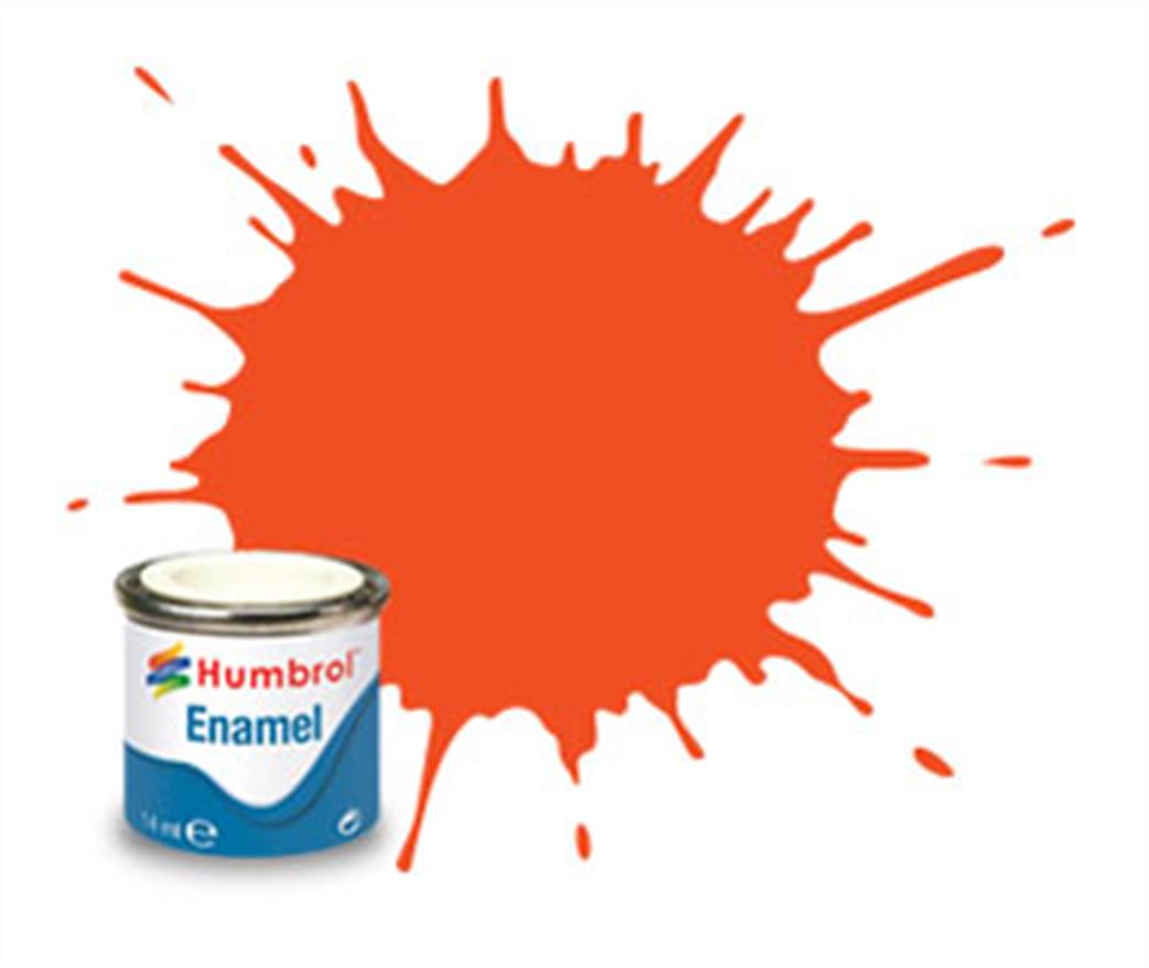Humbrol  E14/1322 1322 Clear Orange Enamel Paint 14ml