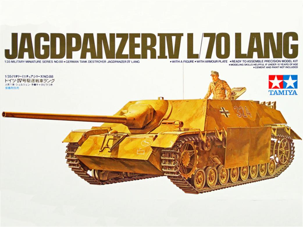 Tamiya 1/35 35088 German Jagdpanzer IV Lang WW2 Plastic Tank Kit