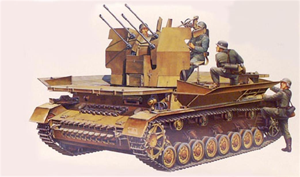Tamiya 1/35 35101 German Flakpanzer Mobelwagon Anti Aircraft Tank Model Kit