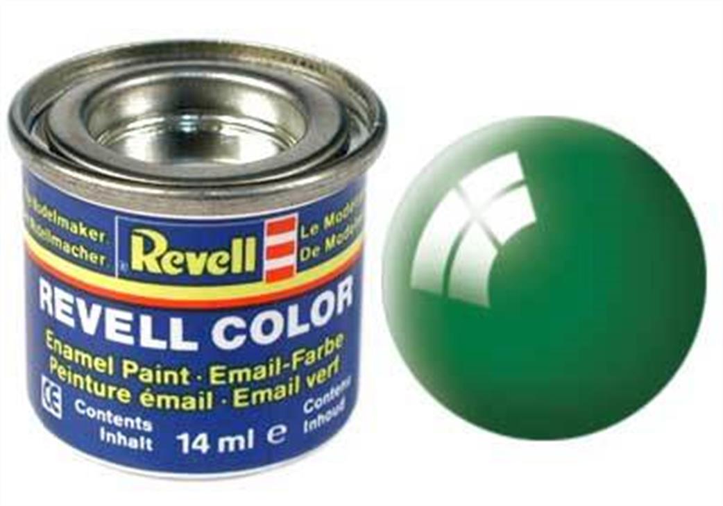 Revell  REV61 61 Gloss Emerald Green 14ml Enamel Paint Tinlet