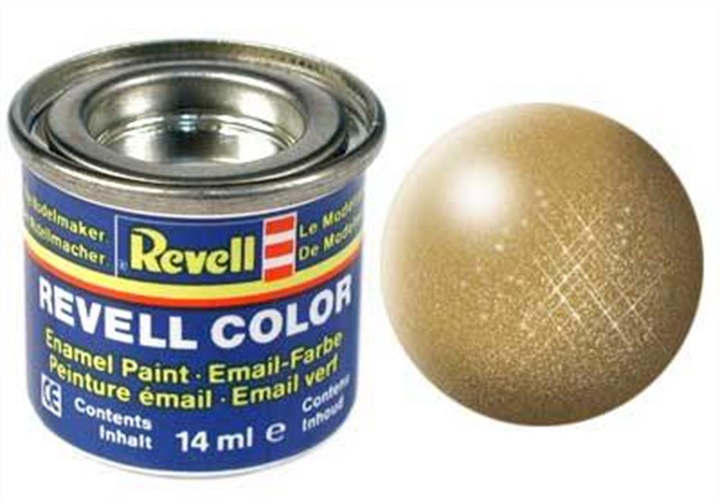 Revell  REV94 94 Metallic Gold 14ml Enamel Paint Tinlet