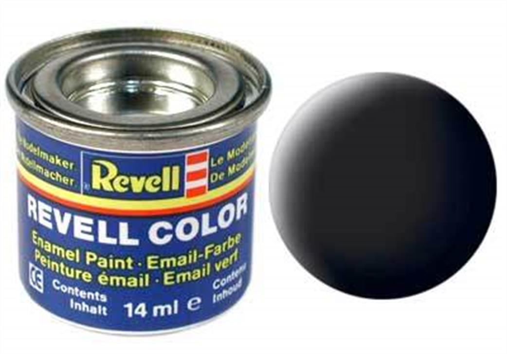 Revell  REV08 8 Matt Black 14ml Paint Tinlet