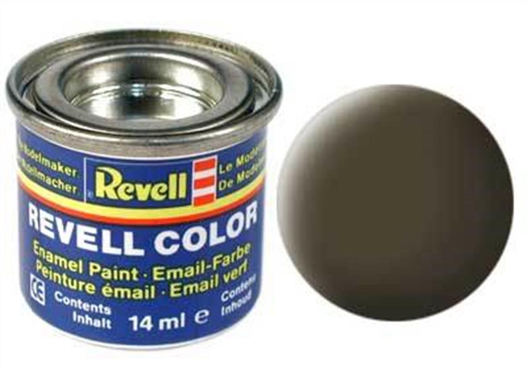 Revell  REV40 40 Matt Black Green 14ml  Enamel Paint Tinlet