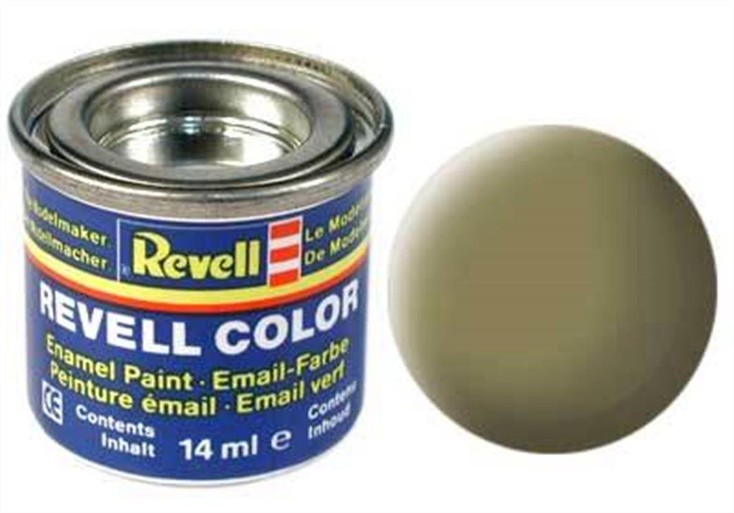 Revell  REV42 42 Matt Yellowish Olive 14ml Enamel Paint Tinlet