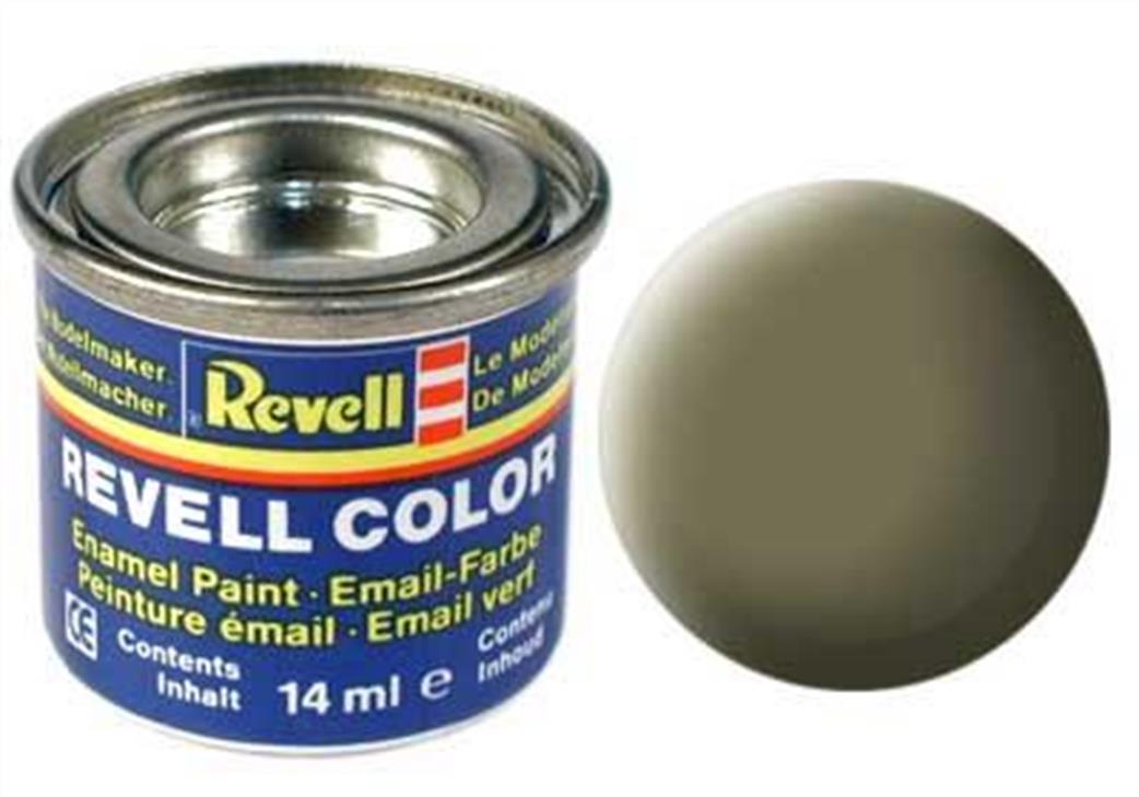 Revell  REV45 45 Matt Light Olive 14ml Enamel Paint Tinlet
